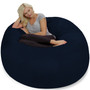 Chill Sack Bean Bag Chair: Giant 5' Memory Foam Furniture Bean Bag - Big Sofa with Soft Micro Fiber Cover - Navy