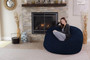 Chill Sack Bean Bag Chair: Giant 5' Memory Foam Furniture Bean Bag - Big Sofa with Soft Micro Fiber Cover - Navy