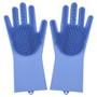 Kitchen Silicone Cleaning Gloves Magic Silicone Dish Washing Gloves Easy Household Silicone Scrubber Rubber Cleaning Gloves