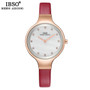 IBSO Brand Luxury Shell Dial Female Watches Fashion Stainless Steel Mesh Strap Wrist Watch Ladies Crystal Design Quartz Watch