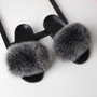 2019 Fashion Solid Fur Real Fox Hair Women Slipper Shoes Summer Home Indoor Outdoor Furry Siders Ladies Women's Slippers Loafers