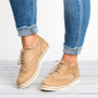 2019 Shoes Woman Sneakers Platform Oxfords British Style Cut-Outs Lace Up Footwear Sneakers For Women Casual Shoes