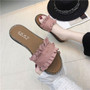 Suihyung Summer Beach Shoes Women Outside Slippers Fashion Flounced Woman Slides Casual Flat Sandals 5 Colors Ladies Flip Flops