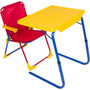 Table-Mate 4 Kids Folding Desk and Chair Set for Eating, Art & Activities for Toddlers and Children with Portable Carry Case (Red/Blue/Yellow)