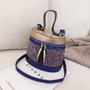 Fashion Sequins Patent Leather Bucket Design Casual Handbag Female Shoulder Bag Women Crossbody Messenger Bag Shoulder Bags Flap