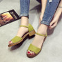 Summer  Sandals Fish Mouth Women Sandals Retro High Heels Square Heel Woman Buckle Shoe