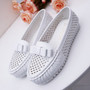 Woman Flats Genuine Leather Fashion Shoes Female Cutout Slip On  Flats Loafers Casual Ladies Boat Footwear