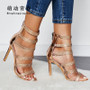 Plus Size New Bling Crystal Rhinestones Women Pumps Fashion Ankle Strap Sexy Ladies Party Wedding Sandals Women Zipper Pumps