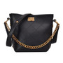 Women Bucket Bag Lingge Lock Bucket Bag Shoulder Pouch Handbag Bag Simple Single Shoulder Diagonal Handbag