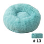 HOOPET Round Plush Cat Bed House Soft Long Plush Cat Bed Round Pet Dog Bed For Small Dogs Cats Nest Winter Warm Sleeping Bed