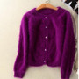 mink cashmere sweater women  cashmere cardigans knitted pure mink coat  free shippingM1113