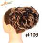 Allaosify Women Chignon Plastic Comb Hair Extension Hairpiece wig Clip In Big Hair Bun Claws pin crown tiara Hair Accessories