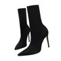 EOEODOIT High Stiletto Heels Elastic Boots Lycra Boot 2019 Spring Autumn Women Sexy Pointy Toe Stocking Sock Shoes Pumps 10 cm