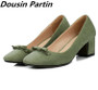 Dousin Partin 5 Colors Thick Sole Bowtie Women Pumps High Heels Women Shoes Shallow Shoes Woman N8745963