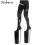 Extreme High Heel Crotch Thigh High Boot Women Metal Heels Ladies Shoes For Crossdressers Defiant Footwear Sexy Fetish Boots
