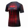 2018 Women's Black 3D Print Batman Spider-Man Compression Shirt Short Sleeve T-Shirt Cosplayer Shirt Gyms MMA Fitness Sweatshirt