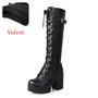 KemeKiss 2018 Plush size 34-43 Sexy high heels Knee-High Boots Woman Platform Winter women's Shoes add Fur Snow Boot footwear