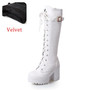 KemeKiss 2018 Plush size 34-43 Sexy high heels Knee-High Boots Woman Platform Winter women's Shoes add Fur Snow Boot footwear