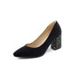 Sianie Tianie velour velet classic woman pumps shoes green burgundy stilettos glitter bling block high heels women shoes size 45