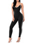 HEE GRAND Women Jumpsuits & Rompers Summer Skinny Rompers Black White Sexy Bodycon Strap Overalls Striped Party Bodysuit WKL303