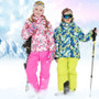 Girls Ski Set Thick Warm Boys Ski Jacket and Pants Children Outerwear Toddler Girls Winter Clothes Windproof Kids Snowboard Suit