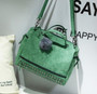 Yeetn.H  Nubuck Leather Women Messenger Bag Large Capacity Rivet Vintage Female Top-Handle Bags Handbag Shoulder Bag  M1668