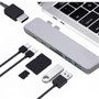 7 in1 USB-C HUB Dual Type-C Aluminum Card Reader Adapter 4K HDMI For MacBook 2018 2017 2016 Pro with Mini SDHC SD TF MicroSD SDHC