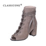 women shoes spring autumn summer woman ankle boots high heel pumps genuine leather suede fashion brand luxury sexy CLASSICONE