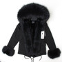 mini True Fur Parka women jacket winter Hooded Warm raccoon fur coat  Natural raccoon fur casual Parkasfaux fur coatLining