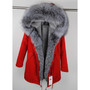 mini True Fur Parka women jacket winter Hooded Warm raccoon fur coat  Natural raccoon fur casual Parkasfaux fur coatLining