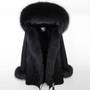 mini True Fur Parka women jacket winter Hooded Warm raccoon fur coat  Natural raccoon fur casual Parkasfaux fur coatLining