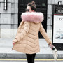 womens winter jackets and coats 2018 Parkas for women 4 Colors Wadded Jackets warm Outwear With a Hood Large Faux Fur Collar