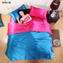 HOT! 100% pure satin silk bedding set,Home Textile King size bed set,bedclothes,duvet cover flat sheet pillowcases Wholesale