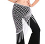 15 Colors Belly Dance Clothes Accessories Stretchy Crochet Net Shawl Triangle Belt Belly Dance Hip Scarf Square Sequins