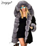 Ruiyige 2018 New Fashion Winter Jacket Women Warm Coat Faux Fur Cotton Fleece Overcoat Female Long Hooded Coats Parkas Hoodies