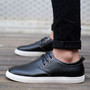 Men Casual shoes High quality Leather Breathable Flats Spring Lace-Up Loafers Male Sneakers Big size Youth popular shoes 3A