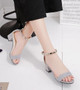 metal String Bead Summer Women Sandals Open Toe shoes Women's Sandles Square heel Women Shoes Korean Style Gladiator Shoes m668