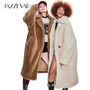 JAZZEVAR 2018 Winter New High Fashion Womens Teddy Bear Icon Parka  X-Long Oversized Coat Thick Warm Outerwear Loose Clothing