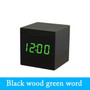 Multicolor LED Wooden Alarm Clock