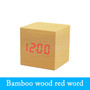 Multicolor LED Wooden Alarm Clock