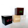 Multicolor LED Wooden Alarm Clock