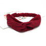 Women Suede Soft Headbands Vintage Cross Knot Elastic Hairbands