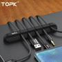 TOPK Cable Organizer Silicone USB Cable Winder Desktop Tidy Management Clips Cable Holder for Mouse Headphone Wire Organizer