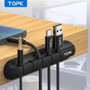 TOPK Cable Organizer Silicone USB Cable Winder Desktop Tidy Management Clips Cable Holder for Mouse Headphone Wire Organizer