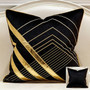 Golden Strip Velvet Luxury Cushion Cover Collection