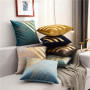 Golden Strip Velvet Luxury Cushion Cover Collection