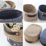 Cotton Woven Fabric Storage Basket