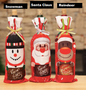 Santa Claus Wine Bottle Cover Merry Christmas Decorations for Home