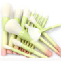 14pcs Pink Green Gradient Makeup Brushes Set