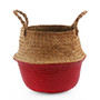 Rattan Straw Basket Wicker Seagrasss Folding Laundry Flower Pot Flower Vase Home Garden Hanging Basket Wedding Gift Basket